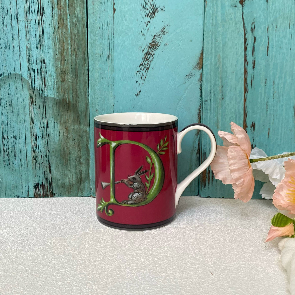 Red D Ceramic Mug, 350 ml, Coffee Tea Cup - detail 1