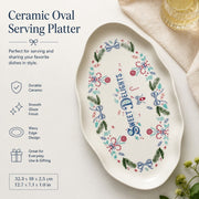 Ceramic Oval Platter, Wavy Edge, 32.3 x 18 x 2.5 cm, Serving Dish - detail 2