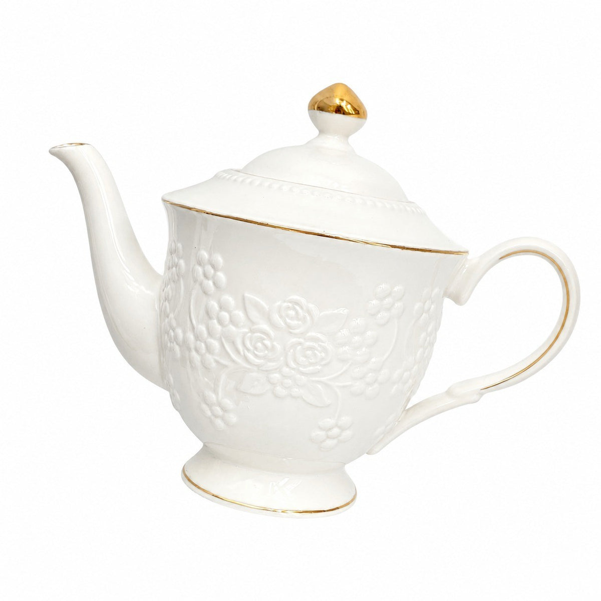1000ml Ceramic Pitcher, Grapevine Embossed Design, 801-900ml Capacity - product view 1