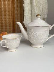 1000ml Ceramic Pitcher, Grapevine Embossed Design, 801-900ml Capacity - detail 2