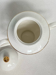 Ceramic Sugar Bowl, 320ml, Double-Handled Embossed, 17x10x13cm - detail 3