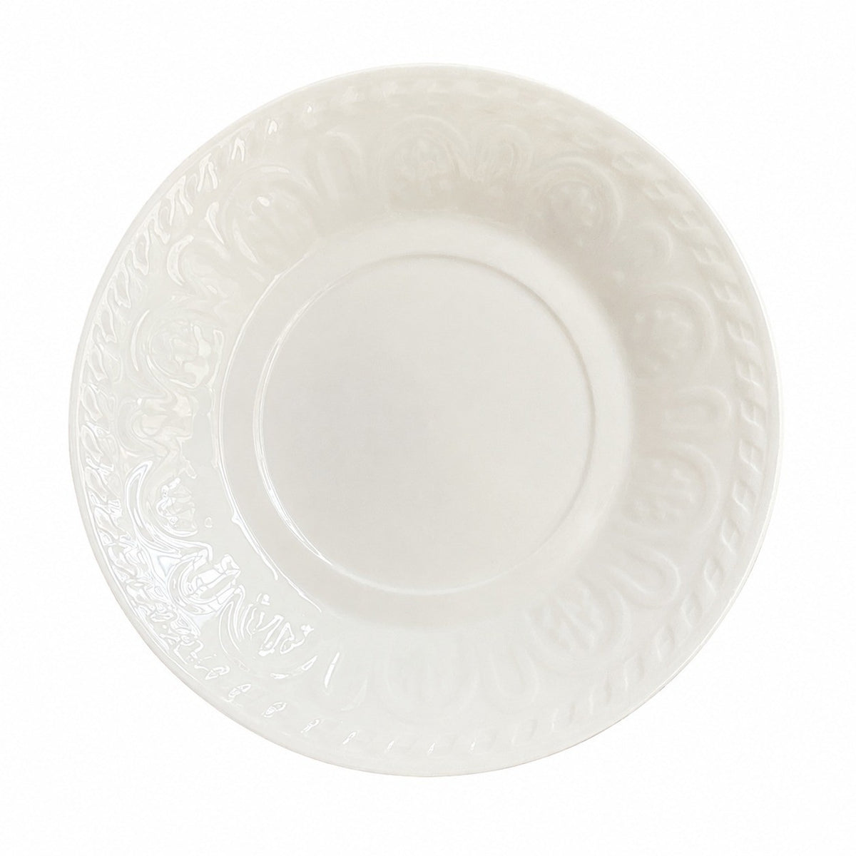 Ceramic Plate Set of 2, 6.75 Inch, Pure White, Dinnerware - product view 1