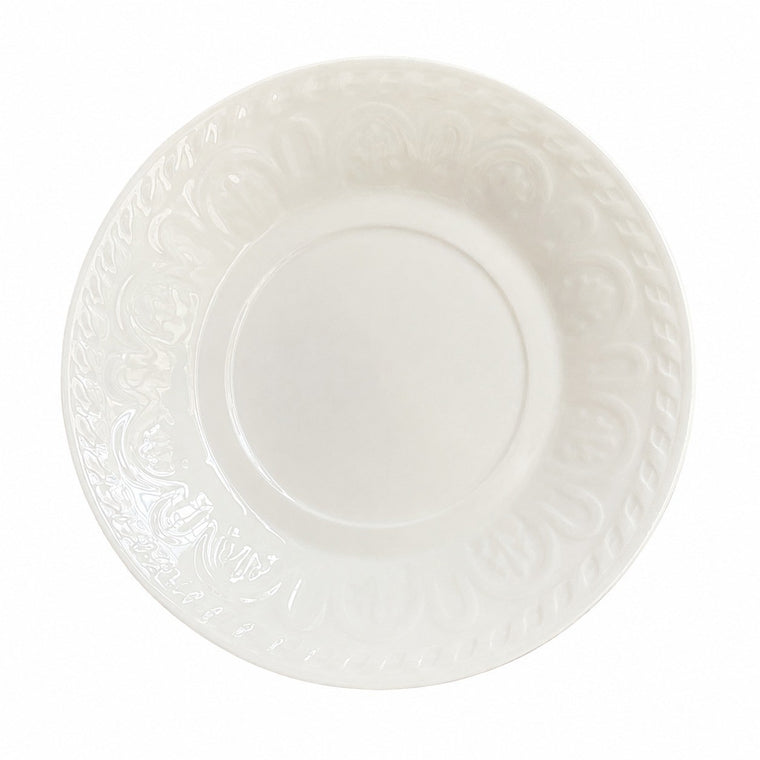 Ceramic Plate Set of 2, 6.75 Inch, Pure White, Dinnerware - product view 1