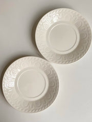 Ceramic Plate Set of 2, 6.75 Inch, Pure White, Dinnerware - detail 3