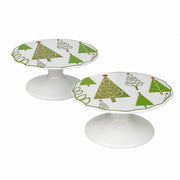 Ceramic Tray, Green Christmas Tree Small, Festive Holiday Serving Plate - product view 1