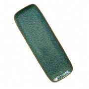 Single Ceramic Plate, Emerald Green Long Rectangular, 28cm Dinnerware - product view 1
