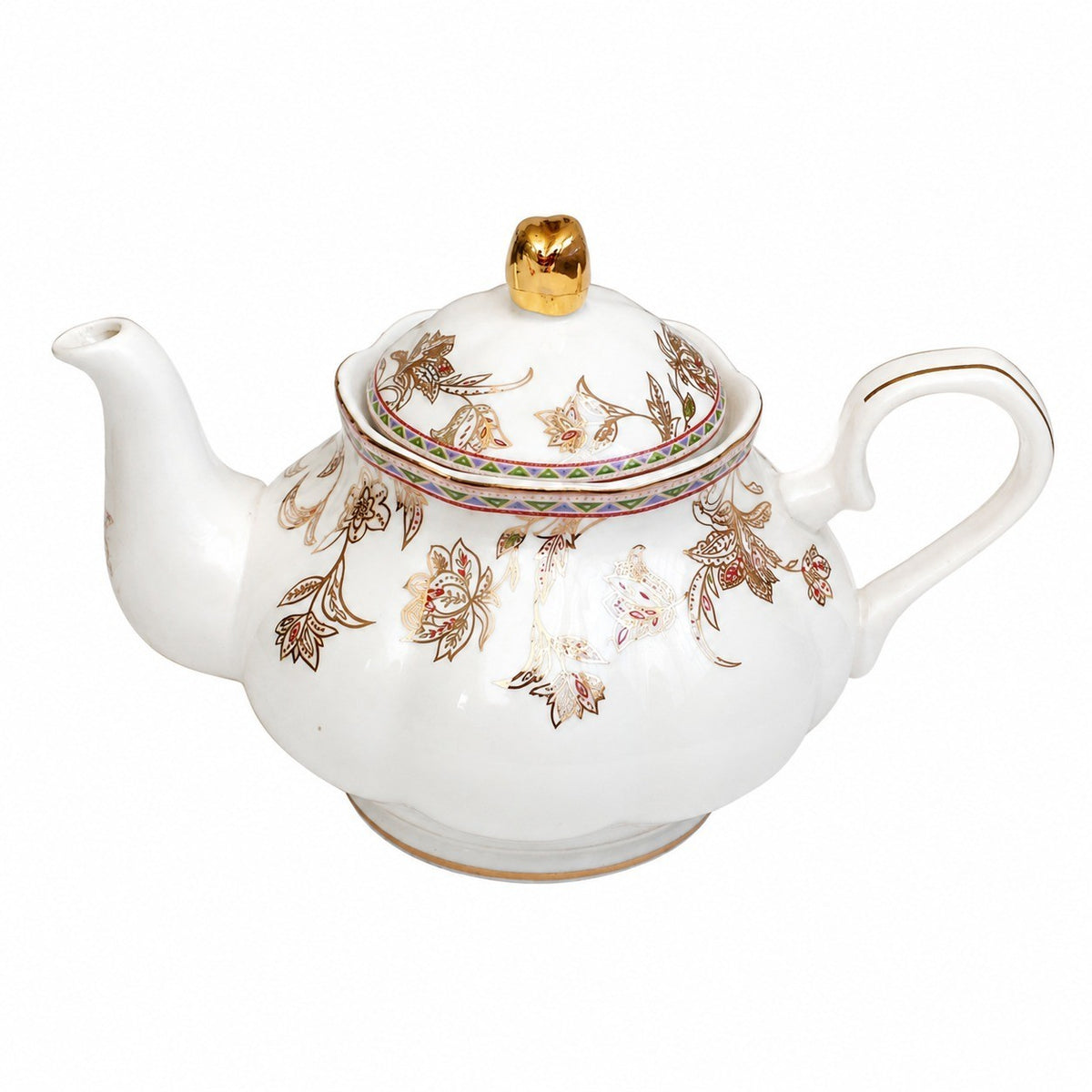 Ceramic Pumpkin Pot 1000 ml, Romantic Floral Design, Decorative Planter Tabletop Accessory - product view 3