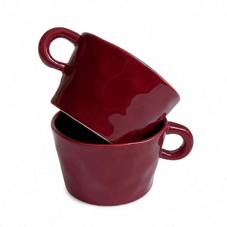 Hand-Pinched Style Ceramic Cup - product view 2