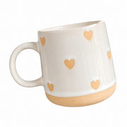 Rustic Pottery Heart Cup, Small 300 ml, Ceramic Mug for Coffee Tea - product view 1