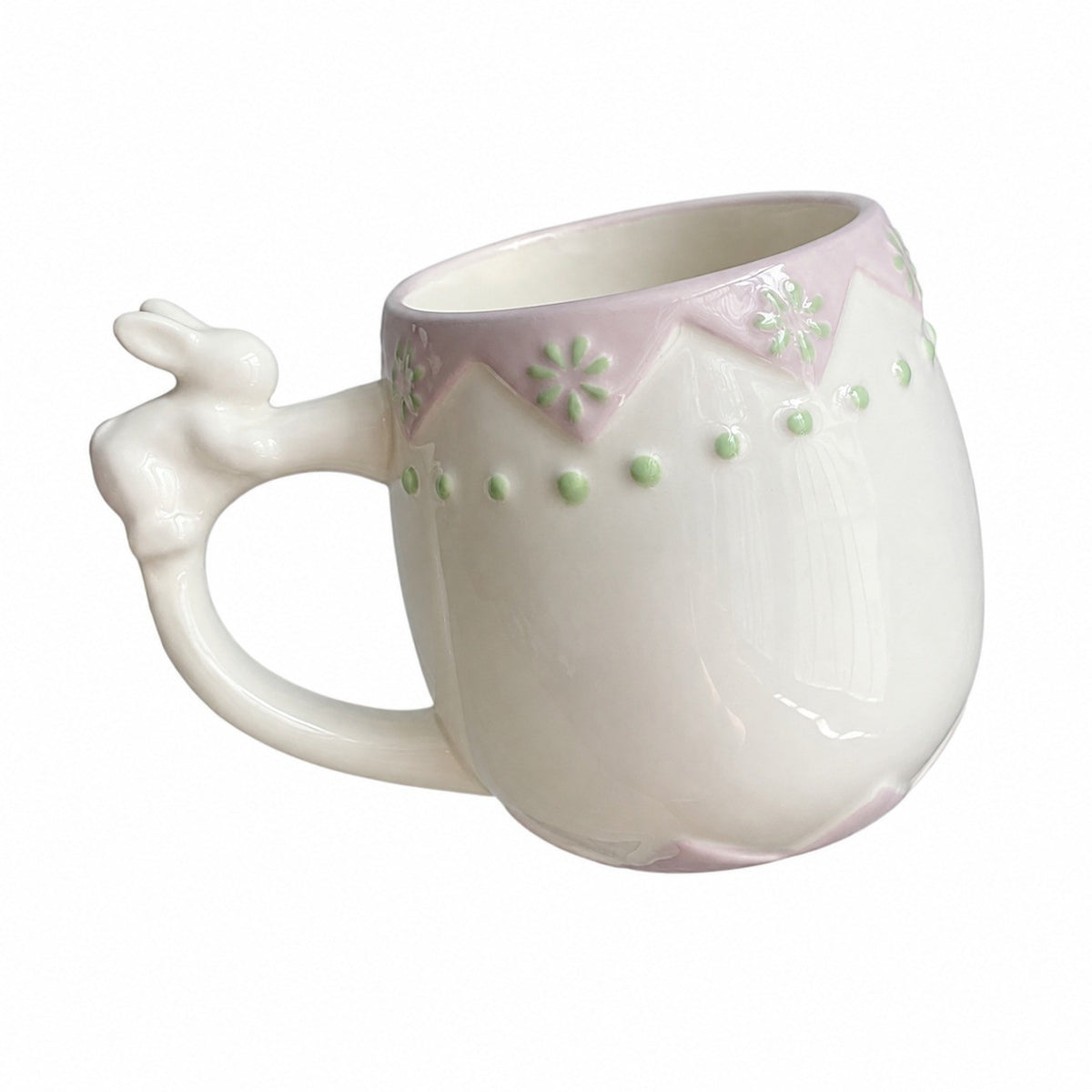 Light Purple 350 ml Cup, Rabbit Design, Underglaze Decoration - product view 1