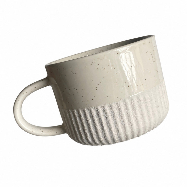 Speckled Glaze White Sand 400 ml Coffee Cup - product view 1