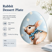 Rabbit Dessert Plate, Ceramic - detail 1