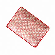 Red Fish-Scale Ceramic Rectangular Plate, 15 x 9.8 x 1.8 cm, Hand-Painted - product view 1