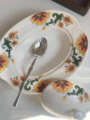 Sunflower Soup Dish with Lid, Ceramic Plate, Lid Included - detail 3