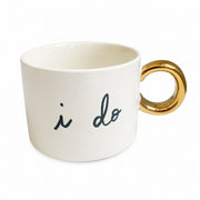 450ml Cup with Gold Letter Handle I, Ceramic Mug - product view 2