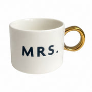 450ml Cup with Gold Letter Handle I, Ceramic Mug - product view 4