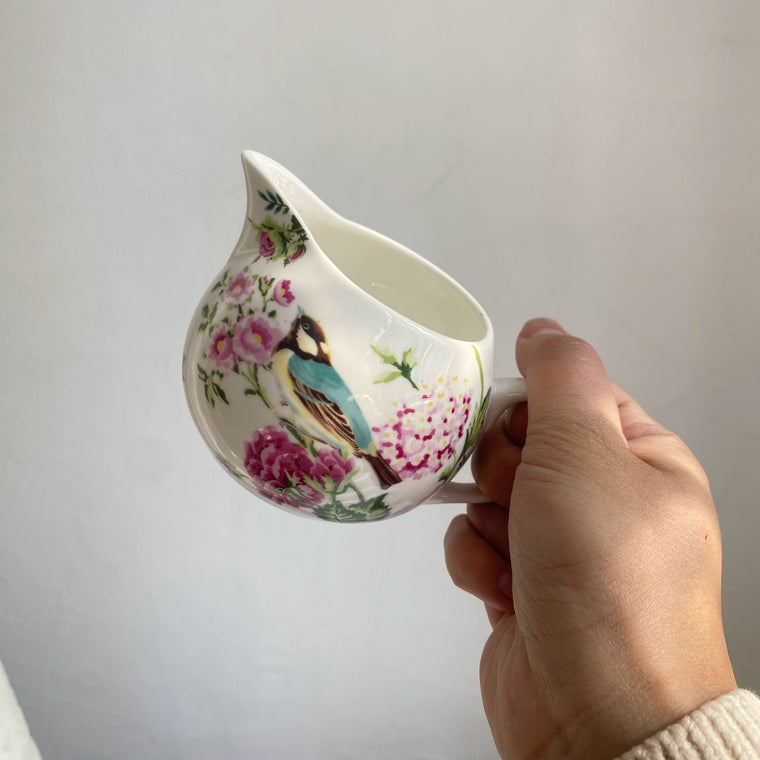 Chinese Style Bird and Flower Ceramic Creamer, 250 ml - detail 1