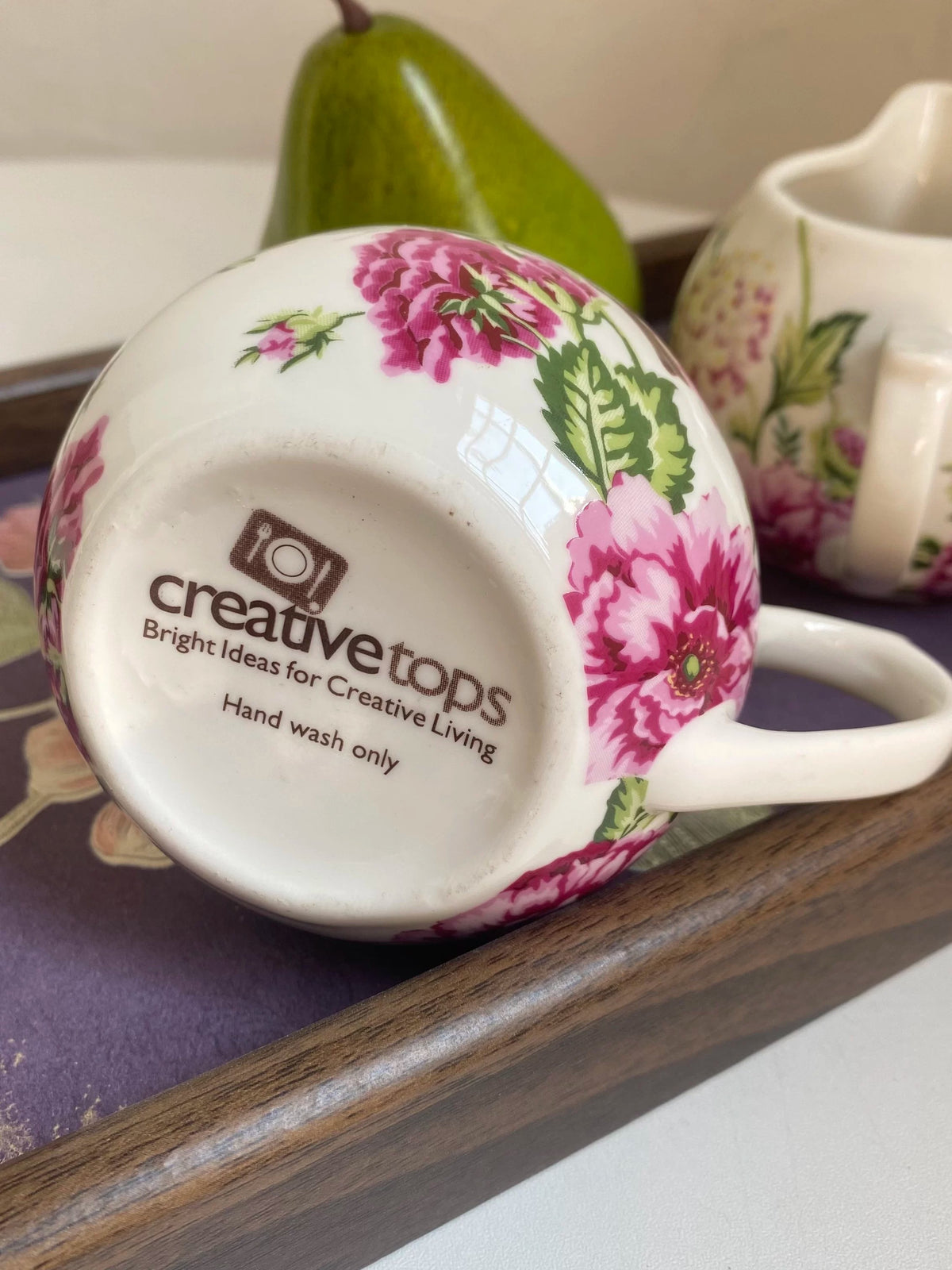 Chinese Style Bird and Flower Ceramic Creamer, 250 ml - detail 3
