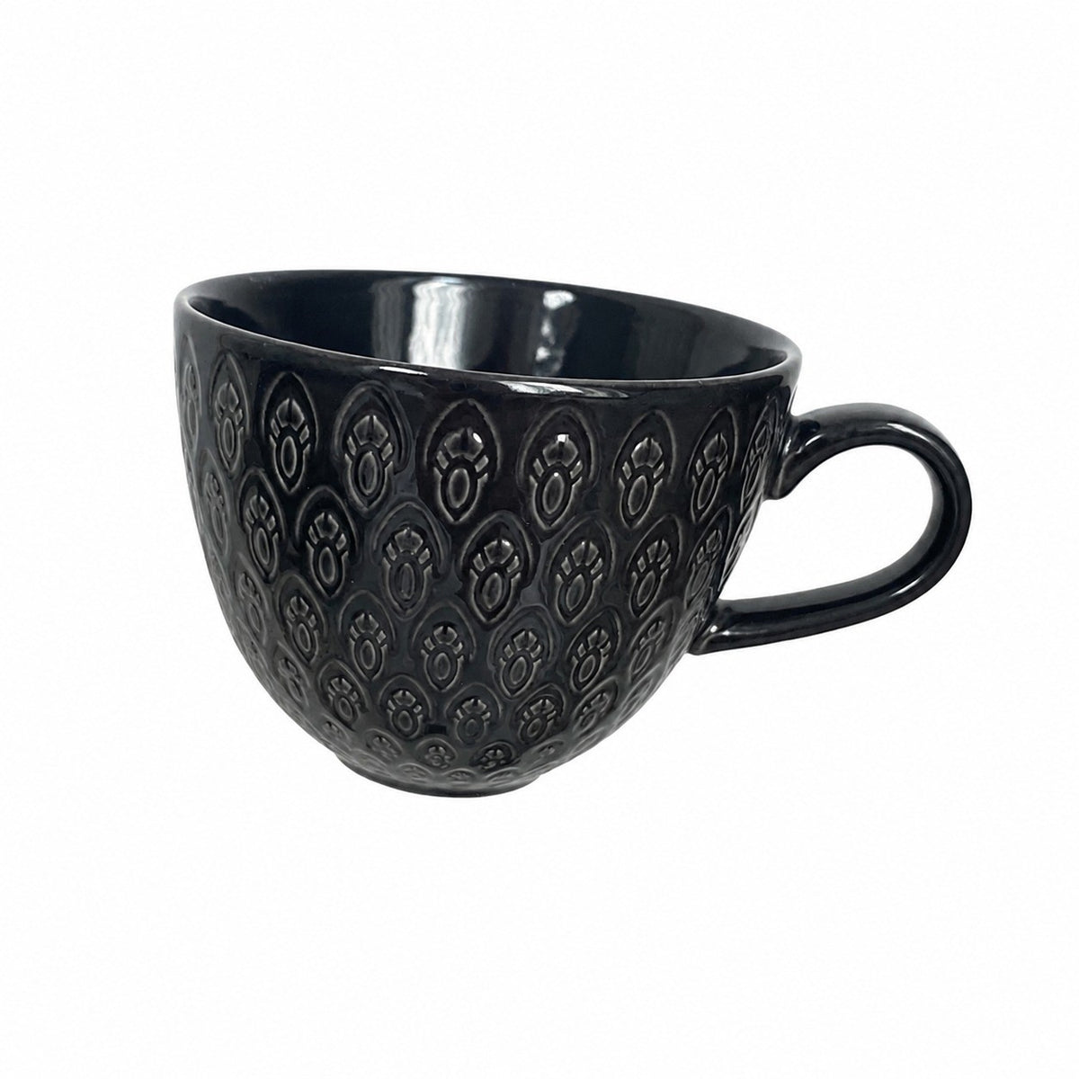 Peacock Feather Black 480 ml Cup - product view 1
