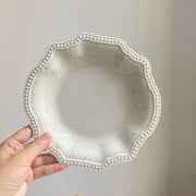 Small Gray Leaf 8 Inch Plate, Ceramic Dinnerware, Underglaze Decoration - detail 1
