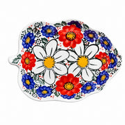 Painted Ceramic Leaf-Shaped Deep Dish, Small - product view 2