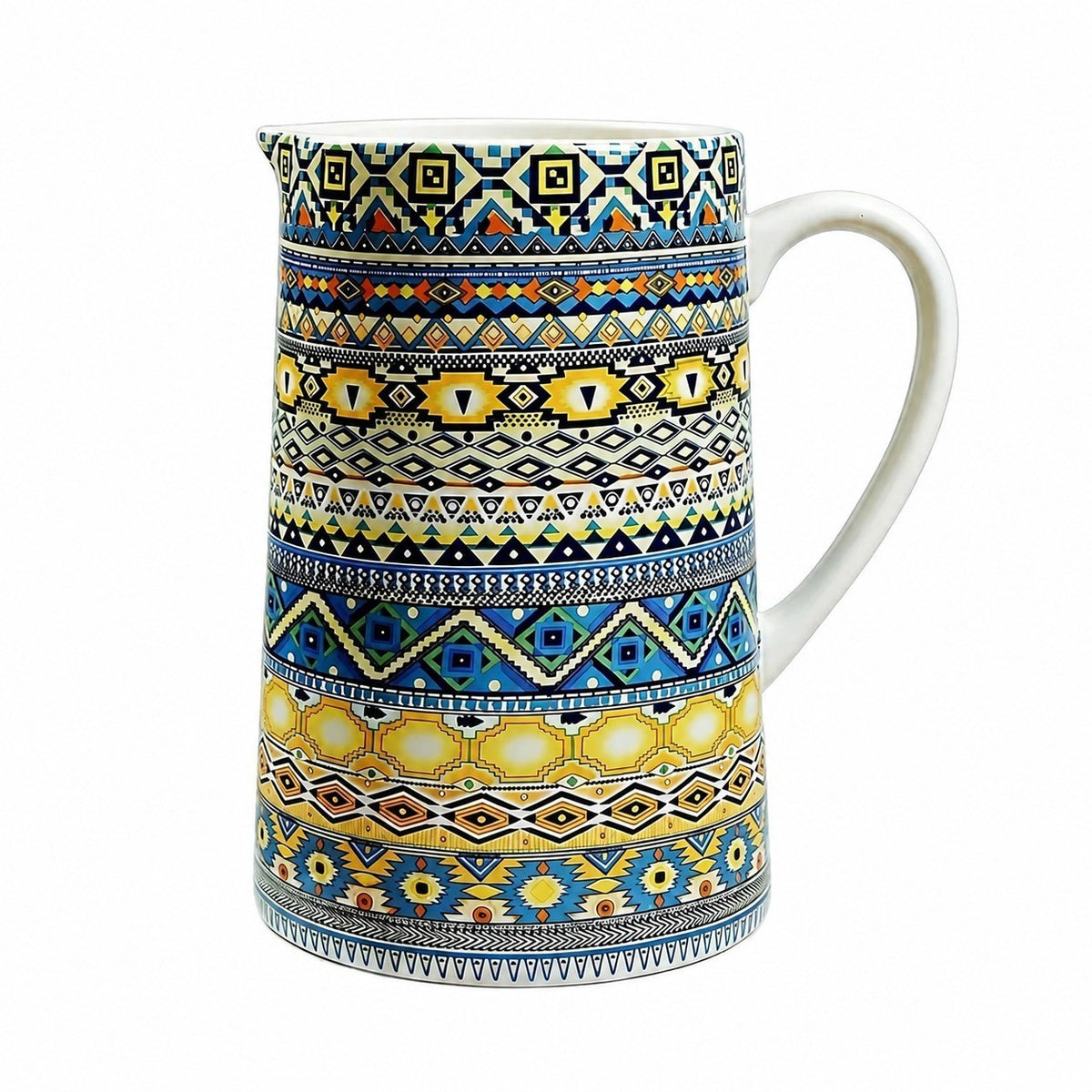 2.5L Mexican-Style Ceramic Water Pitcher, Handmade Clay Pitcher for Serving - product view 1