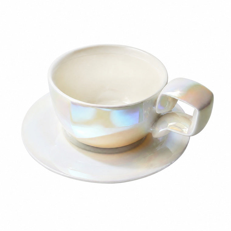 Pearl-Glaze Balloon Ceramic Coffee Mug, 115mm, Not Microwave Safe - product view 2