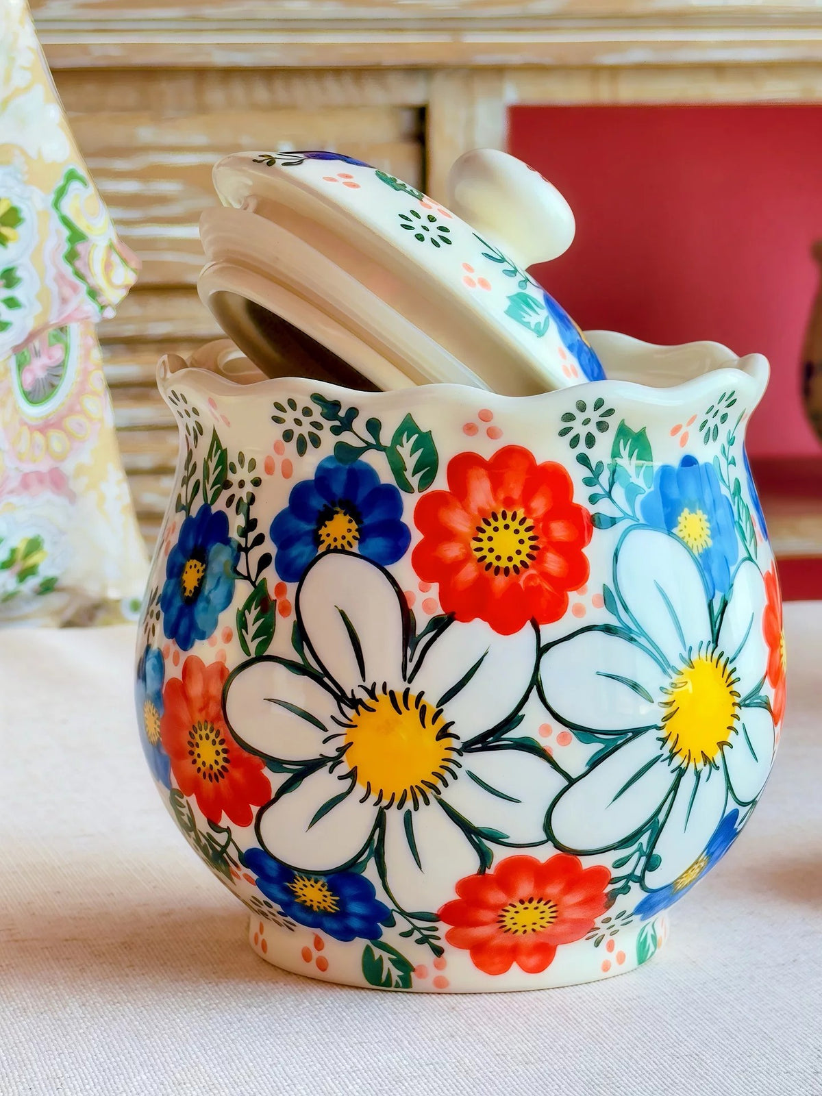 Lidded Storage Jar, Large 1700ml, Sealed Ceramic Canister - detail 2
