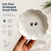 Cat Paw Scalloped Small Dish, 13.8 x 2.8 cm, 1 Piece - detail 3