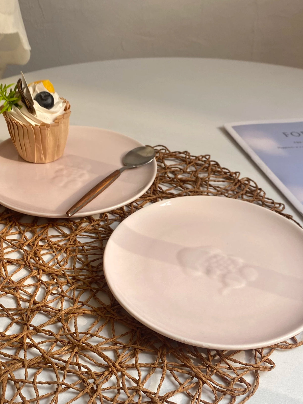 Pink Small Plate 7 Inch, 17.8 x 1.5 cm, Ceramic Dinnerware - detail 3