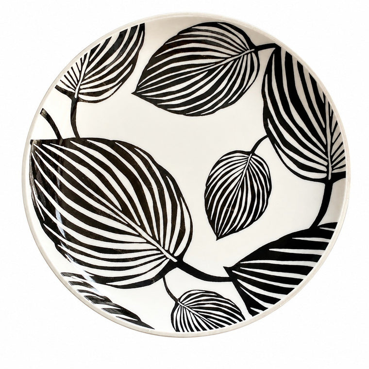 Black Leaf Plate 10.5 Inch, 26.5 x 2.8 cm, Ceramic Dinnerware - product view 2