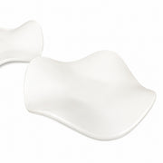 Wavy White Ceramic Plate, Modern Decorative Dinnerware - product view 1