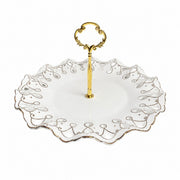 Openwork Handled Gold-Trimmed 9.5 in Plate, Decorative Dinnerware - product view 1