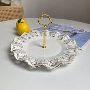 Openwork Handled Gold-Trimmed 9.5 in Plate, Decorative Dinnerware - detail 1