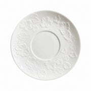 Relief Floral White Small Dish, Ceramic Decorative Plate - product view 4