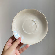 Pearlescent Glaze Gold Rimmed Small Dish Set - detail 2