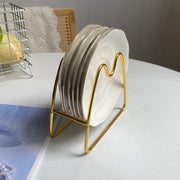 Pearlescent Glaze Gold Rimmed Small Dish Set - detail 3