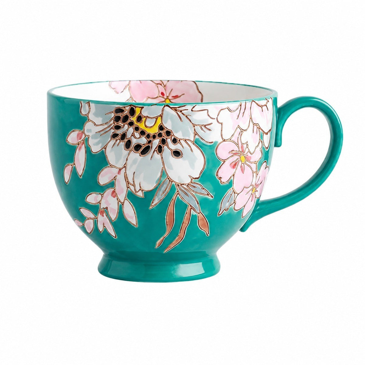 Flower Crown Mug and Spoon Set, Ceramic, 420ml - product view 1