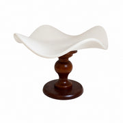 Wavy White Ceramic Plate, Modern Decorative Dinnerware - product view 2