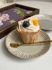 Relief Reactive Glaze Small Dish, Ceramic Decorative Plate - detail 3