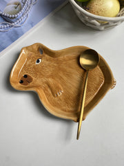 Capybara Plate 23 x 19 x 2.5 cm, Decorative Dinner Plate - detail 2