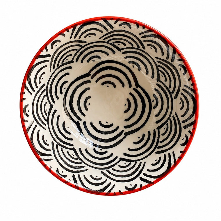 Small Bowl, Red Exterior Black Interior, 11.5 x 5.6 cm - product view 2