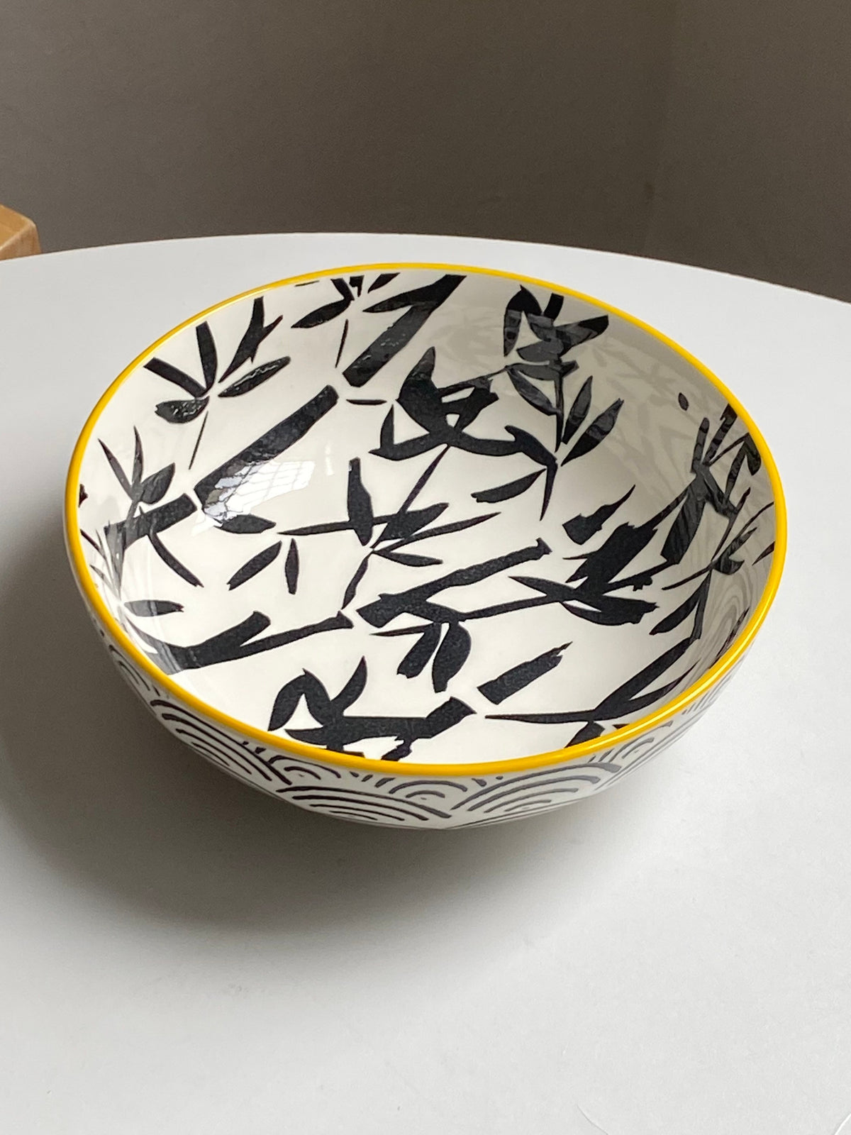 Ink Bamboo Soup Bowl, 18.5 x 6 cm, Ceramic - detail 2