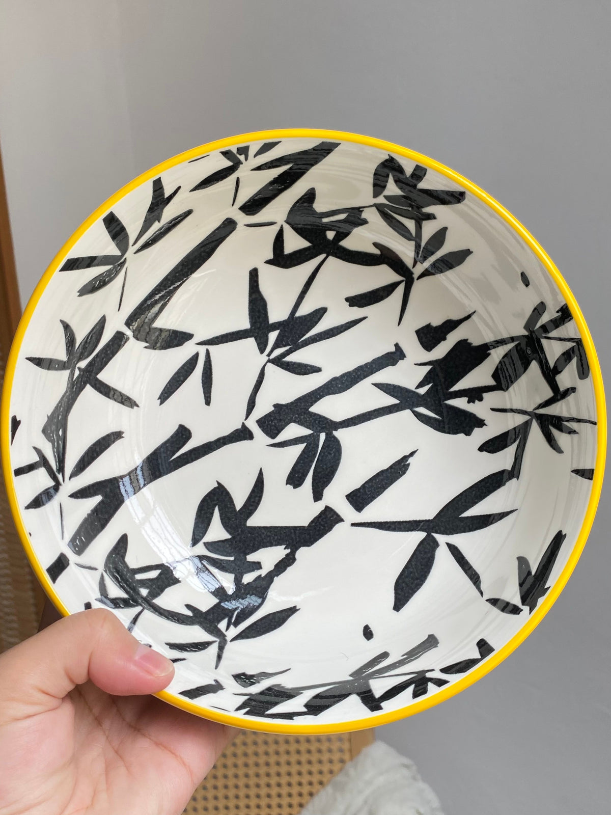 Ink Bamboo Soup Bowl, 18.5 x 6 cm, Ceramic - detail 3