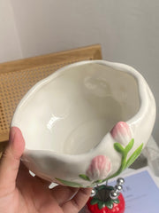 Tulip Bowl 14.5 x 7.5 cm, Ceramic Soup Salad Serving Dish - detail 3