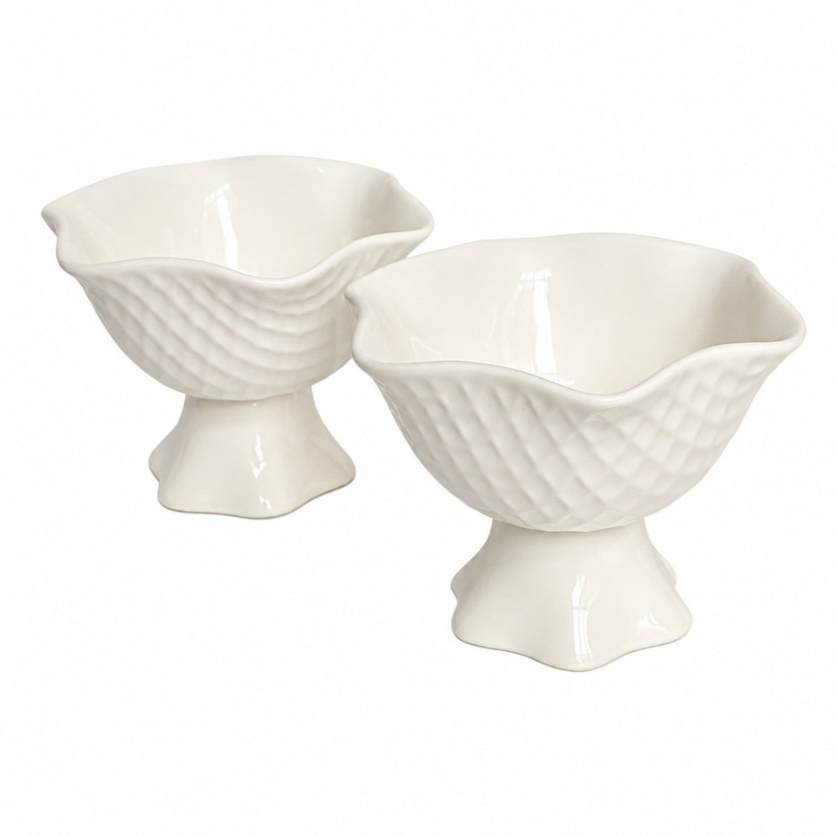 White Ceramic Ice Cream Cup, 11.3 x 8cm - product view 1