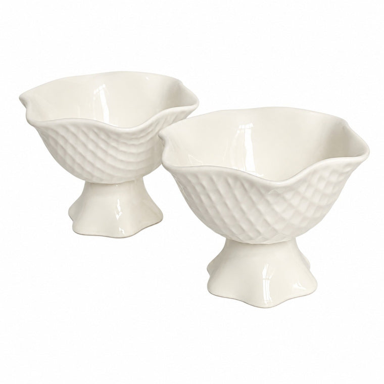 White Ceramic Ice Cream Cup, 11.3 x 8cm - product view 1