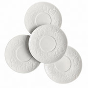 Relief Floral White Small Dish, Ceramic Decorative Plate - product view 1