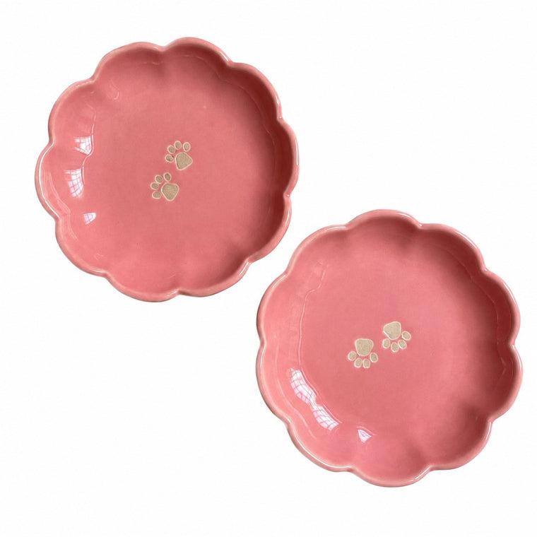 Cat Paw Pink Small Dish, 1 Piece, Cute Ceramic Plate - product view 2