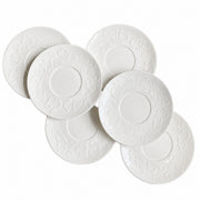 Relief Floral White Small Dish, Ceramic Decorative Plate - product view 2